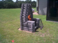 outdoor fireplace