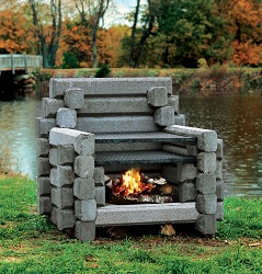 The Deluxe 5 Logger from Precast Outdoor Fireplaces
