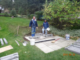 cowan outdoor fireplace installation